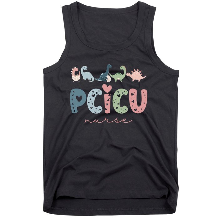 Retro Pcicu Nurse Icu Pediatric Cardiac Tiny Humans Tank Top