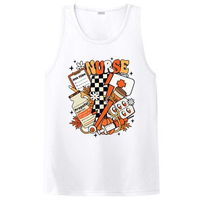 Retro Pumpkin Nurse Life Thanksgiving Fall Autumn Nurse PosiCharge Competitor Tank