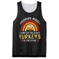 Rainbow Peds Nurse Cutest Turkeys Thanksgiving Pediatric Mesh Reversible Basketball Jersey Tank