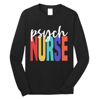 Retro Psych Nurse Psychiatric Nursing Psychology Health RN Long Sleeve Shirt