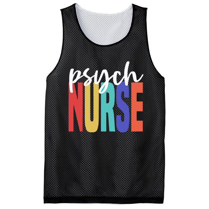 Retro Psych Nurse Psychiatric Nursing Psychology Health RN Mesh Reversible Basketball Jersey Tank