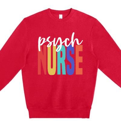 Retro Psych Nurse Psychiatric Nursing Psychology Health RN Premium Crewneck Sweatshirt