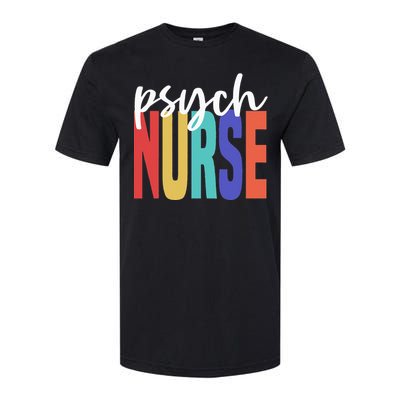 Retro Psych Nurse Psychiatric Nursing Psychology Health RN Softstyle CVC T-Shirt