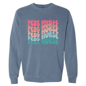 Retro Peds Nurse Pediatric Nurse Peds Rn Pediatrician Cool Gift Garment-Dyed Sweatshirt