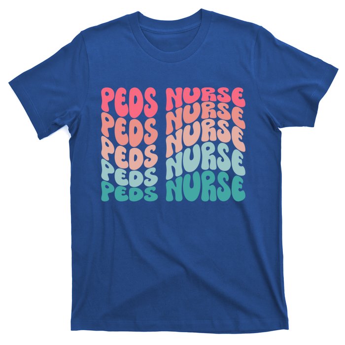 Retro Peds Nurse Pediatric Nurse Peds Rn Pediatrician Cool Gift T-Shirt