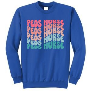 Retro Peds Nurse Pediatric Nurse Peds Rn Pediatrician Cool Gift Tall Sweatshirt