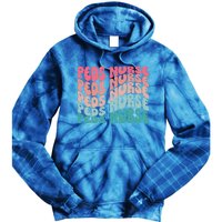 Retro Peds Nurse Pediatric Nurse Peds Rn Pediatrician Cool Gift Tie Dye Hoodie