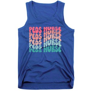 Retro Peds Nurse Pediatric Nurse Peds Rn Pediatrician Cool Gift Tank Top