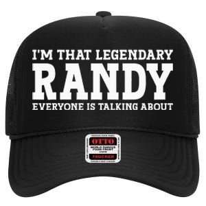 Randy Personal Name Funny Randy High Crown Mesh Back Trucker Hat