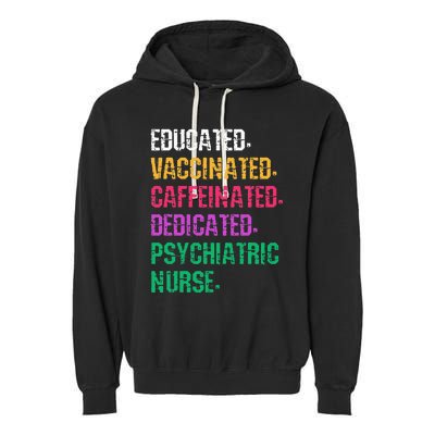 Retro Psych Nurse Psychiatric Nursing Mental Health Nurses Garment-Dyed Fleece Hoodie