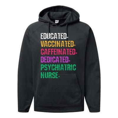 Retro Psych Nurse Psychiatric Nursing Mental Health Nurses Performance Fleece Hoodie