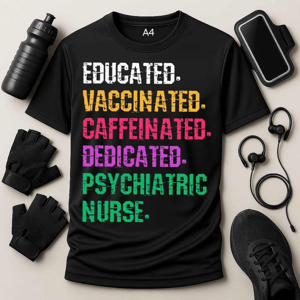 Retro Psych Nurse Psychiatric Nursing Mental Health Nurses Cooling Performance Crew T-Shirt
