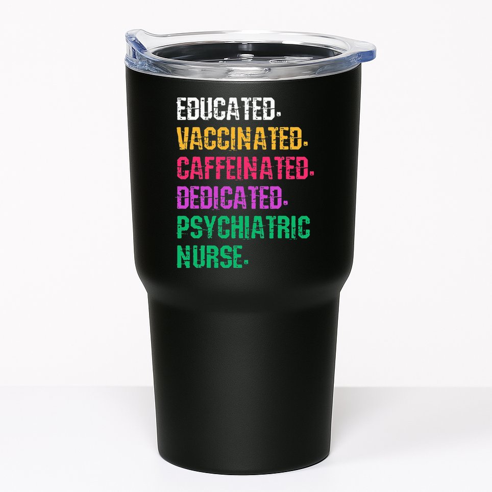 Retro Psych Nurse Psychiatric Nursing Mental Health Nurses Tumbler