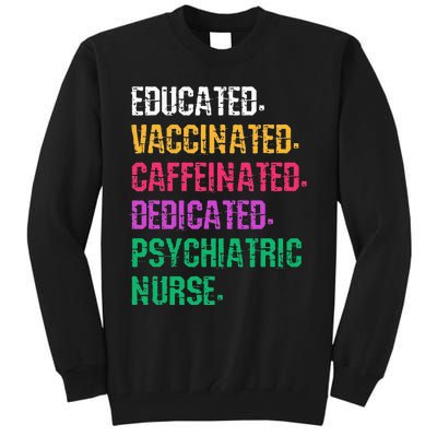 Retro Psych Nurse Psychiatric Nursing Mental Health Nurses Tall Sweatshirt