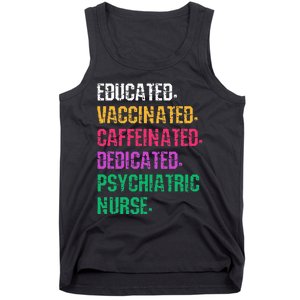 Retro Psych Nurse Psychiatric Nursing Mental Health Nurses Tank Top