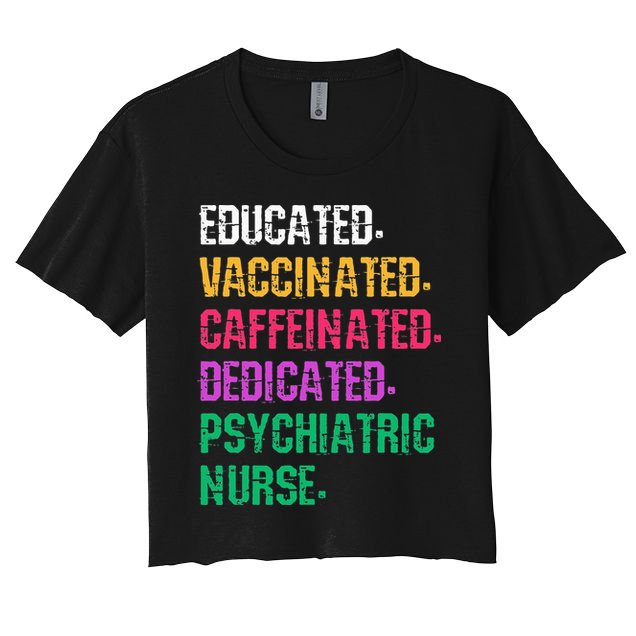 Retro Psych Nurse Psychiatric Nursing Mental Health Nurses Crop Top