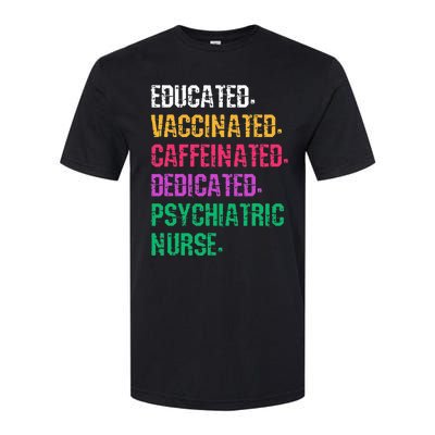 Retro Psych Nurse Psychiatric Nursing Mental Health Nurses Softstyle CVC T-Shirt