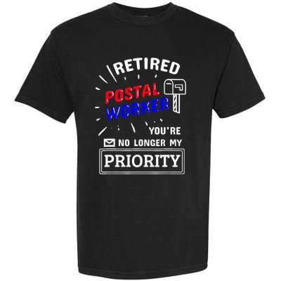 Retired Post Office Postal Worker Retirement Postman Garment-Dyed Heavyweight T-Shirt