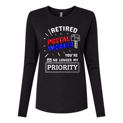 Retired Post Office Postal Worker Retirement Postman Womens Cotton Relaxed Long Sleeve T-Shirt