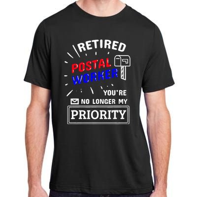 Retired Post Office Postal Worker Retirement Postman Adult ChromaSoft Performance T-Shirt