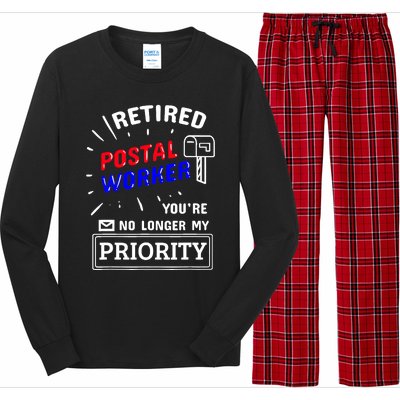 Retired Post Office Postal Worker Retirement Postman Long Sleeve Pajama Set