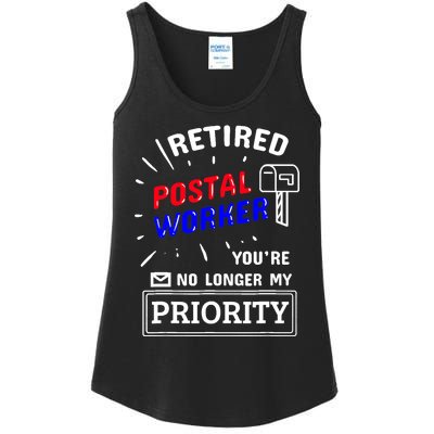 Retired Post Office Postal Worker Retirement Postman Ladies Essential Tank