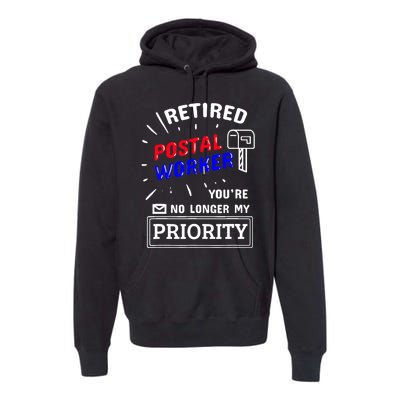 Retired Post Office Postal Worker Retirement Postman Premium Hoodie