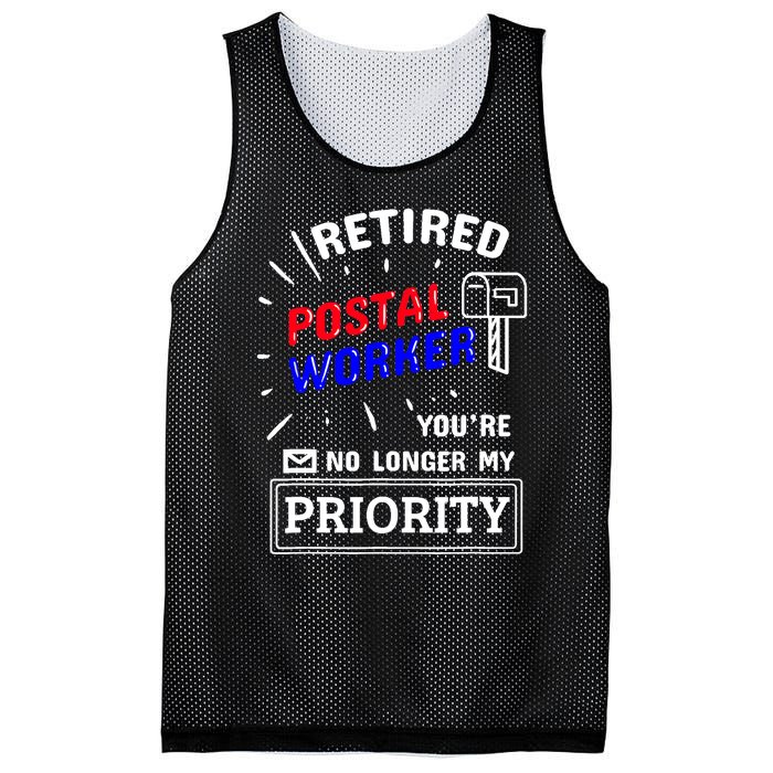 Retired Post Office Postal Worker Retirement Postman Mesh Reversible Basketball Jersey Tank