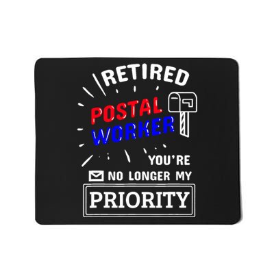 Retired Post Office Postal Worker Retirement Postman Mousepad