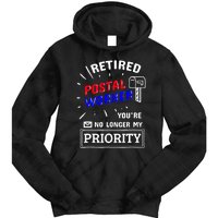 Retired Post Office Postal Worker Retirement Postman Tie Dye Hoodie