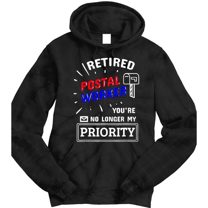 Retired Post Office Postal Worker Retirement Postman Tie Dye Hoodie