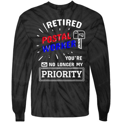 Retired Post Office Postal Worker Retirement Postman Tie-Dye Long Sleeve Shirt