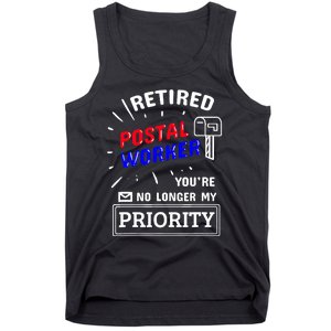 Retired Post Office Postal Worker Retirement Postman Tank Top