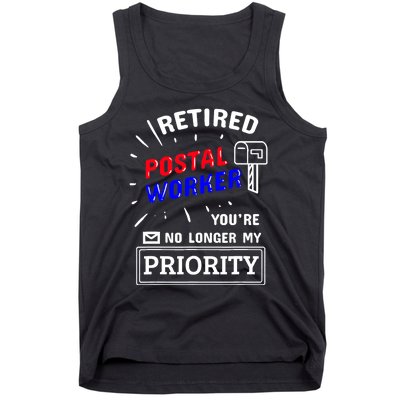 Retired Post Office Postal Worker Retirement Postman Tank Top