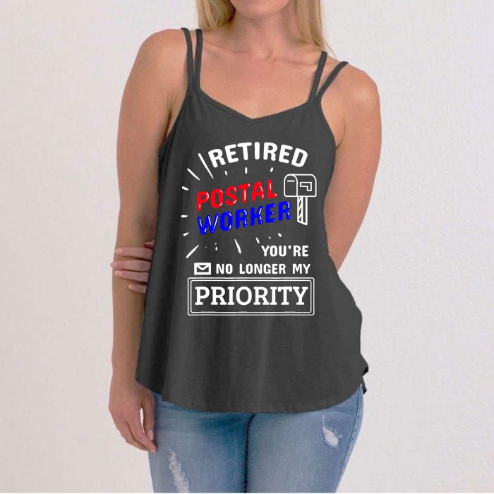 Retired Post Office Postal Worker Retirement Postman Women's Strappy Tank