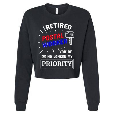 Retired Post Office Postal Worker Retirement Postman Cropped Pullover Crew