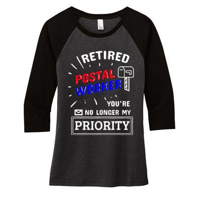 Retired Post Office Postal Worker Retirement Postman Women's Tri-Blend 3/4-Sleeve Raglan Shirt