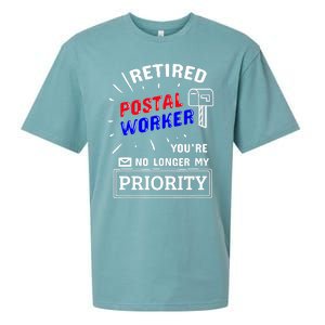 Retired Post Office Postal Worker Retirement Postman Sueded Cloud Jersey T-Shirt