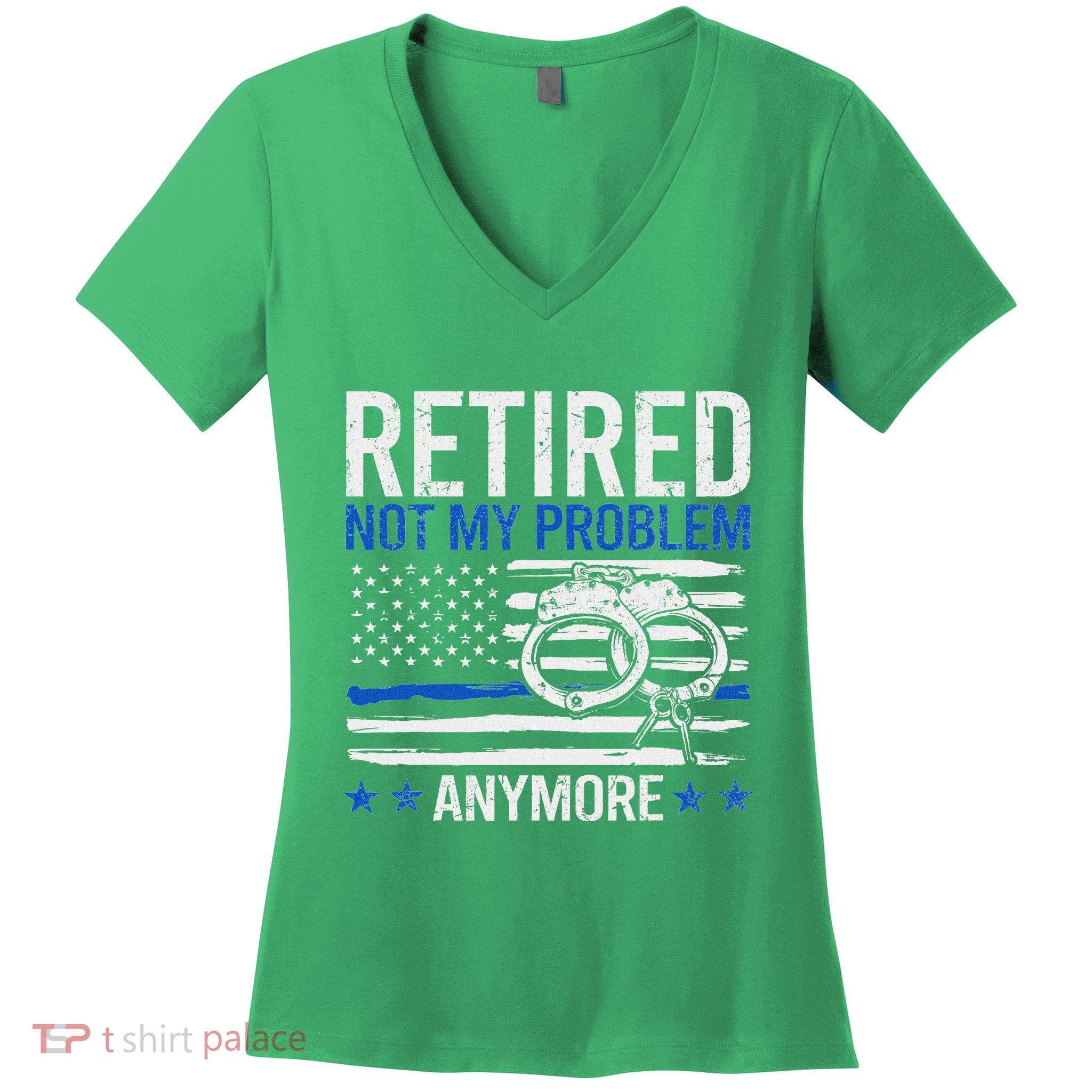 Retired Police Officer Law Enforcement Women's V-Neck T-Shirt