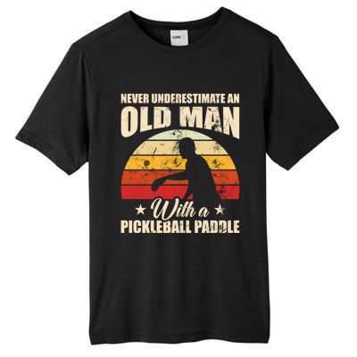 Retro Pickleball Old With A Pickleball Paddle Great Gift Tall Fusion ChromaSoft Performance T-Shirt