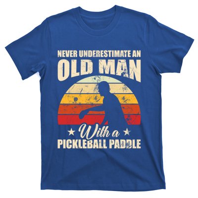 Retro Pickleball Old With A Pickleball Paddle Great Gift T-Shirt