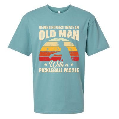 Retro Pickleball Old With A Pickleball Paddle Great Gift Sueded Cloud Jersey T-Shirt