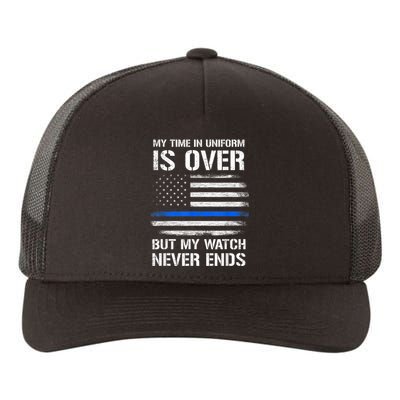 Retired Police Officer Gifts Shirt Thin Blue Line Yupoong Adult 5-Panel Trucker Hat