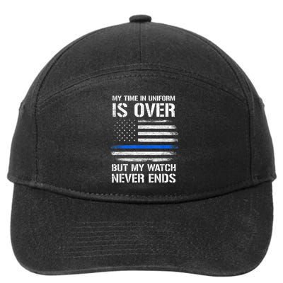 Retired Police Officer Gifts Shirt Thin Blue Line 7-Panel Snapback Hat