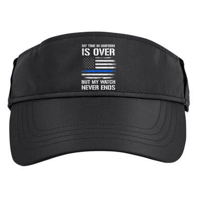 Retired Police Officer Gifts Shirt Thin Blue Line Adult Drive Performance Visor