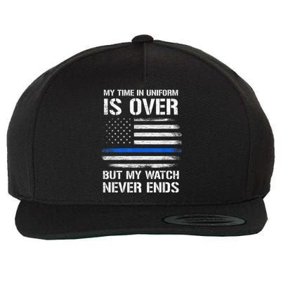 Retired Police Officer Gifts Shirt Thin Blue Line Wool Snapback Cap