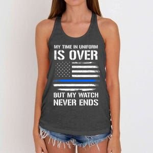 Retired Police Officer Gifts Women's Knotted Racerback Tank