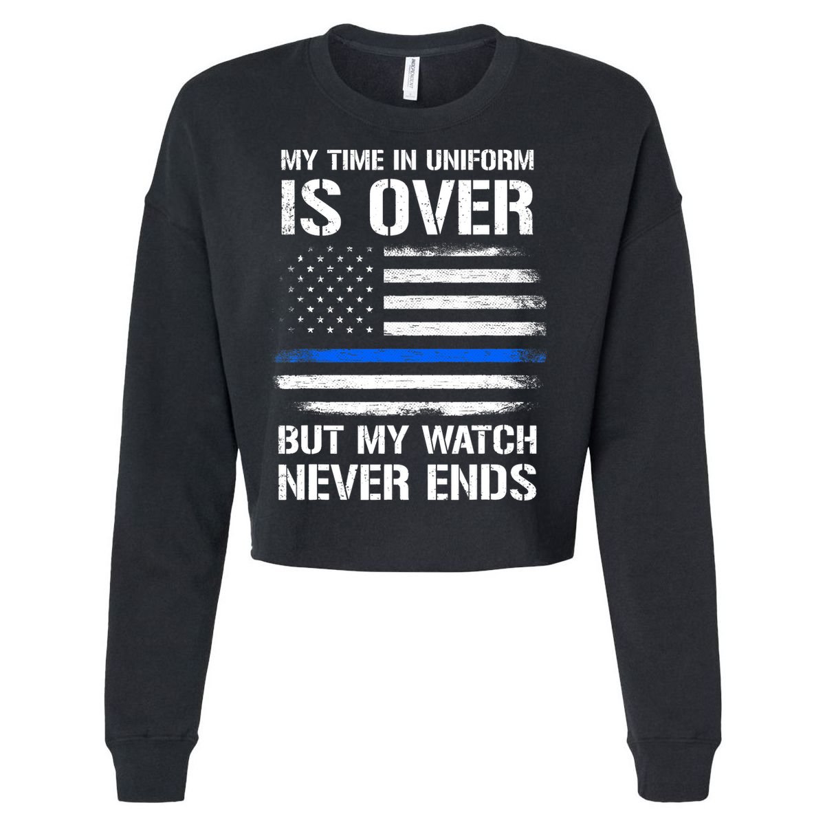 Retired Police Officer Gifts Cropped Pullover Crew
