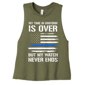 Retired Police Officer Gifts Women's Racerback Cropped Tank