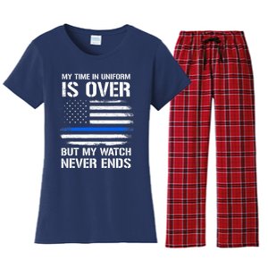 Retired Police Officer Gifts Women's Flannel Pajama Set